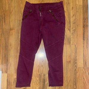 American Eagle moto style skinny jeans